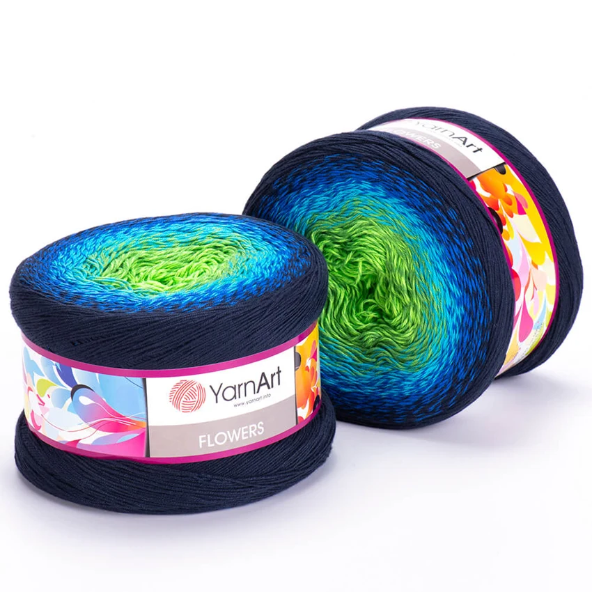 YarnArt Flowers yarn, one illustrated colourway